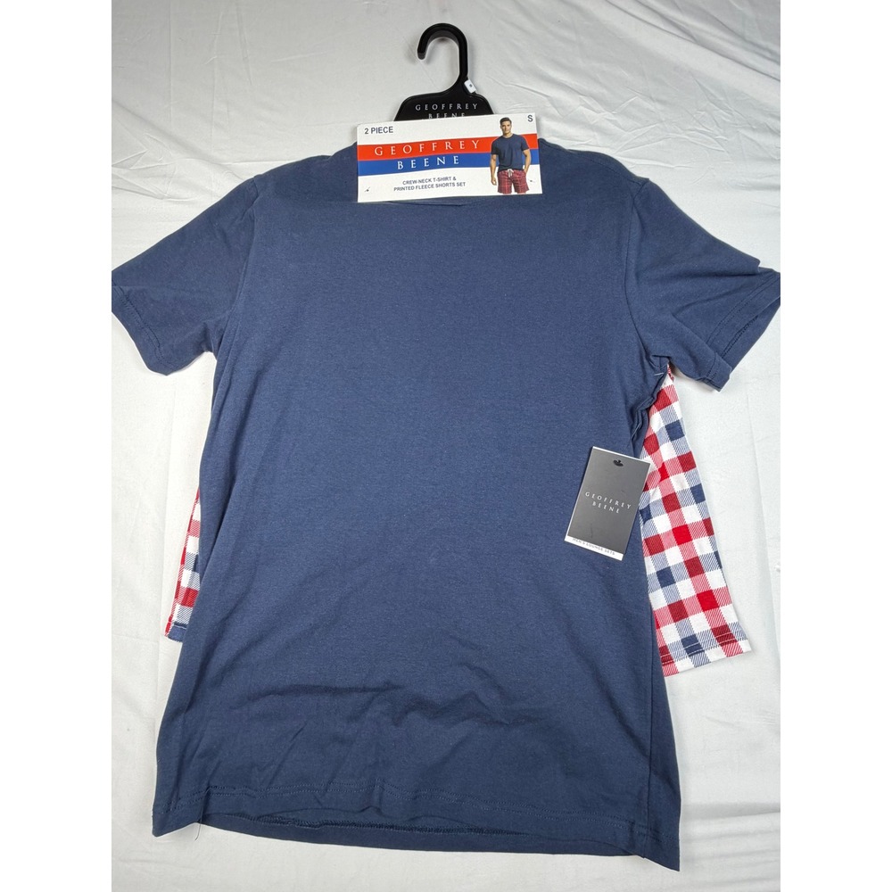 Geoffrey Beene Mens 2 Piece Lounge Set Crew Neck T-Shirt Fleece Shorts GB-1325S